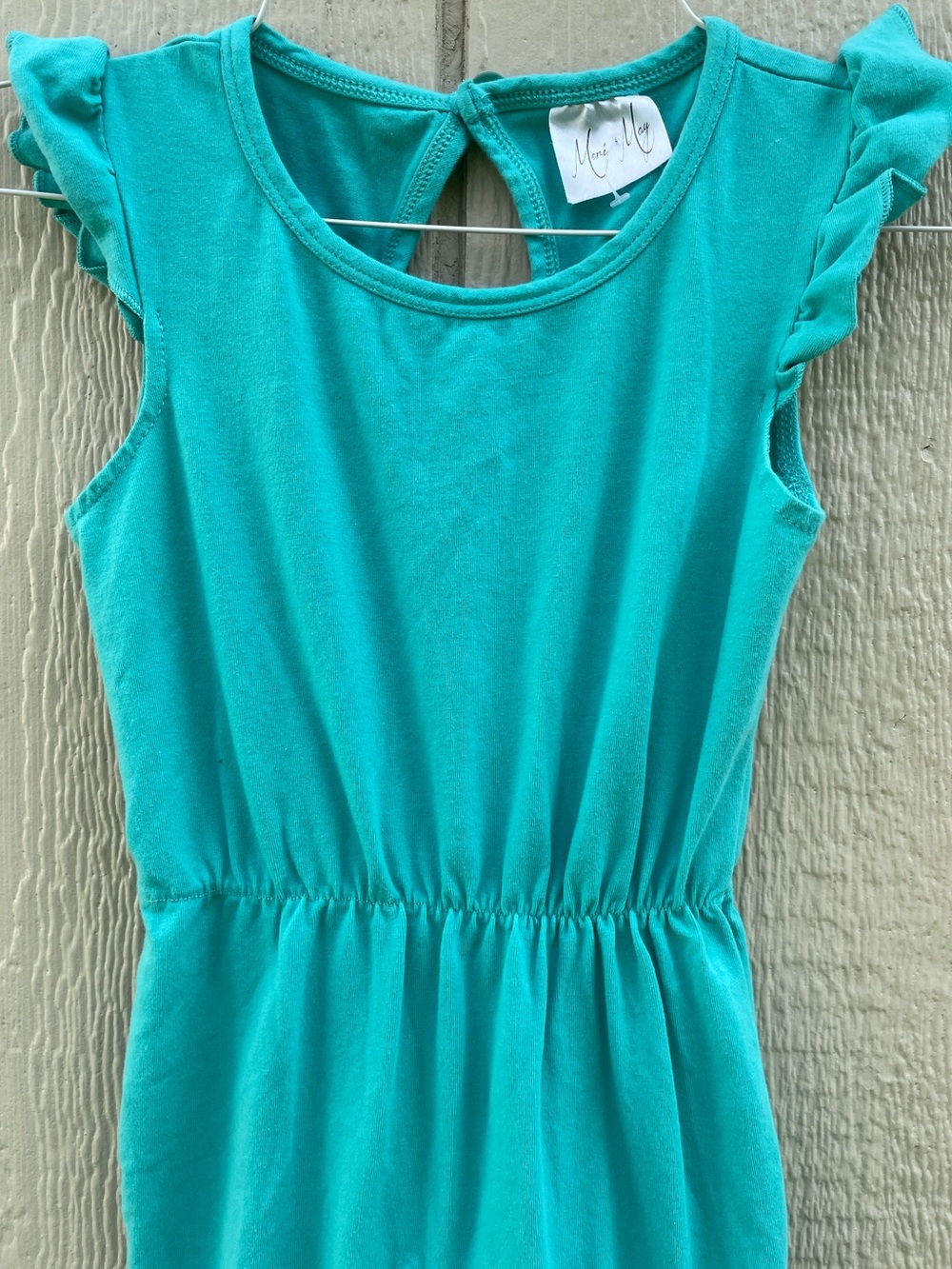 Turquoise Ruffled Romper - Picture 3 of 8